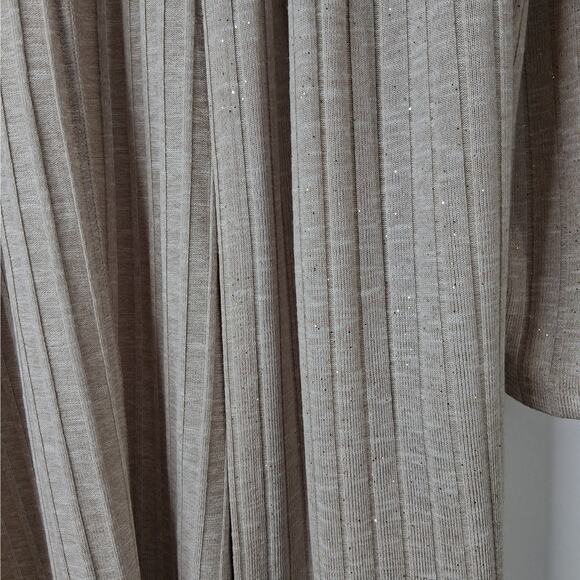 Lane Bryant Open Front Duster Cardigan Sweater Ribbed Knit Women's 14/16 Beige - Picture 5 of 11